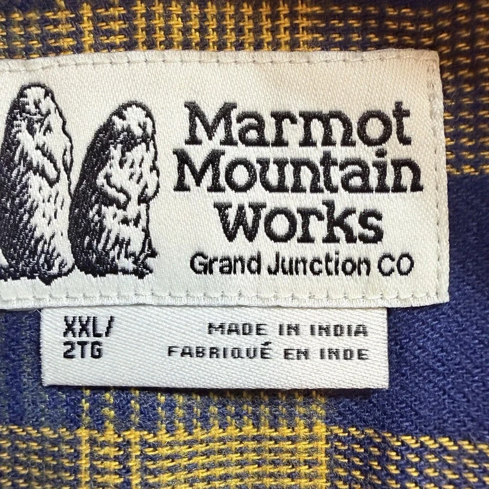 Marmot Mountain Works Fairfax Flannel Shirt‎ XXL 2TG Plaid Lightweight NWT